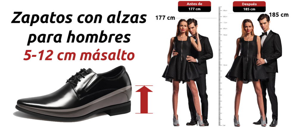 Comparación del usuario con y sin los zapatos Comparación del usuario con y sin los zapatos